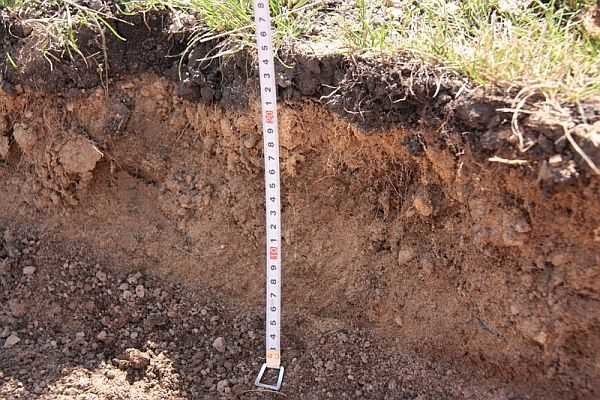 O solo é removido a uma profundidade de 20-25 cm, e então coberto com terra