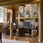 Coloane din lemn - un element de design elegant al unei case de țară