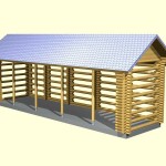 Възможност за голям правоъгълен дървен труп с двускатен покрив