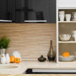 Option zur Dekoration der Arbeitswand in der Küche mit MDF-Platten