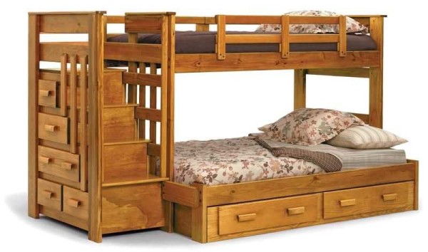 Giường tầng cho trẻ em có thể được làm bằng gỗ