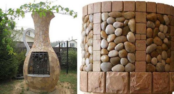 finishing the well with stone