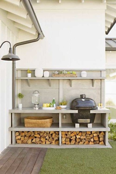 foto de design de cozinha de verão no país