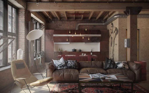 One of the loft-style interiors