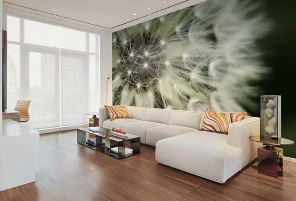 stilvolle Tapete im Wohnzimmer Foto
