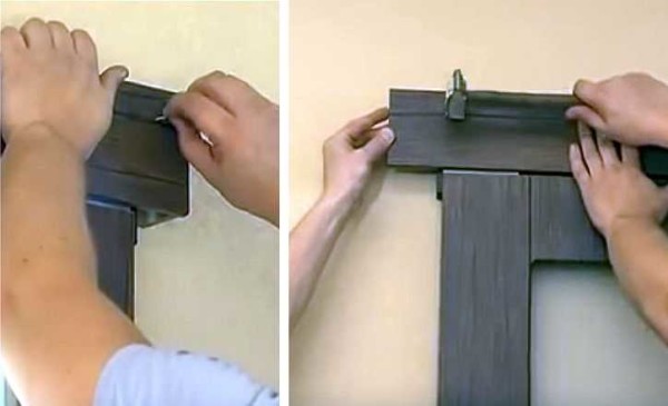 La tira decorativa se puede clavar directamente a la madera.