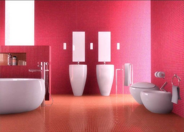 Bentuk paip yang tidak biasa untuk reka bentuk bilik mandi yang bergaya