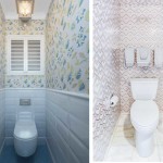 Esquerra: panells de paret de PVC combinats amb paper pintat rentable, dreta: colors poc habituals