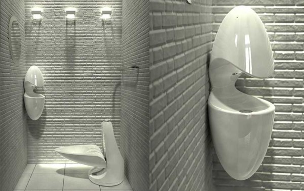 Futuristisch ontwerp van sanitair