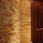 Você pode definir completamente as paredes do corredor com pedras decorativas