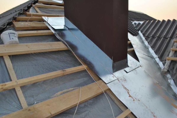 Οργάνωση ορθογώνιας παράκαμψης σωλήνα στην οροφή