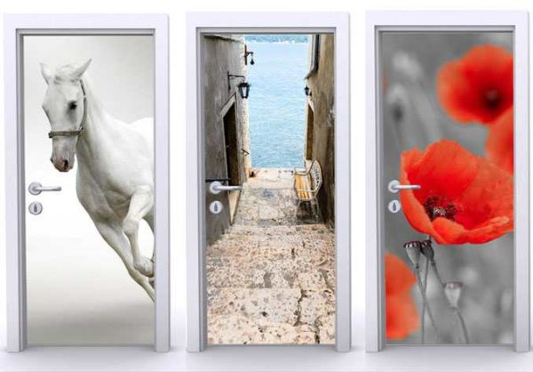 Only three options for a door with photo wallpaper