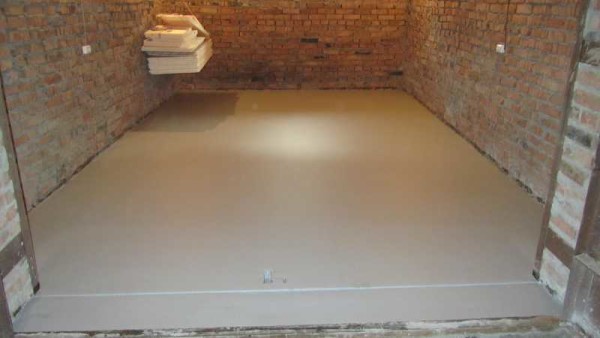 Um acabamento pode ser colocado no piso de concreto