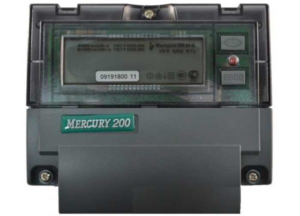 Mercury 200 meter for electricity metering at two (three) tariffs