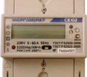 Twee-tarief elektriciteitsmeter Energomera CE 102