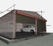 Dimensi garaj untuk dua kereta