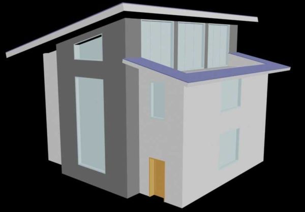 הרעיון של בית מתחת לגג משופע