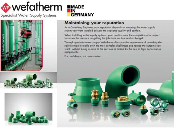 Một loại ống polypropylene khác của Đức là Wefatherm (Wefatherm)