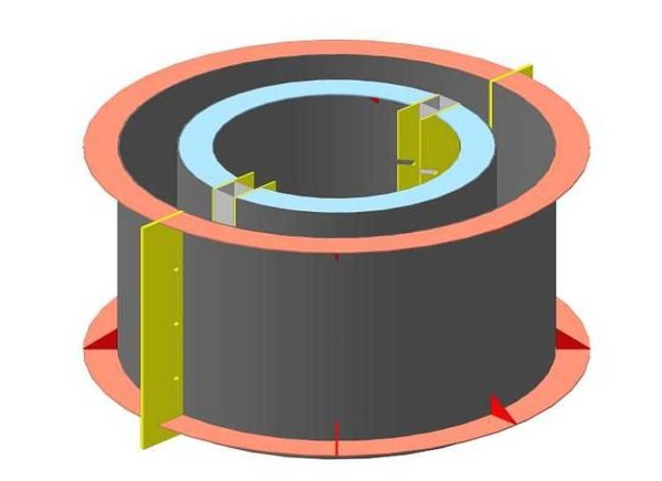 Како би могао изгледати калуп за производњу бетонских прстенова