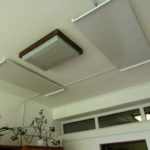 Infrared ceramic panels can be mounted on the ceiling