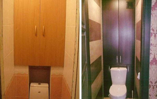 Можете да затворите тръбите в тоалетната, като направите домакински шкаф