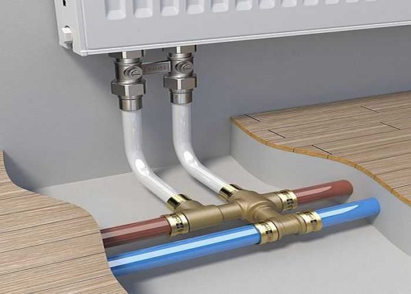 Heating wiring with metal-plastic pipes is done only on press fittings