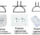 Symbole für Steckdosen in Stromkreisen