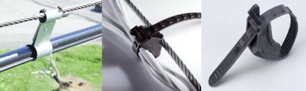 Закачалки за закрепване на кабел към кабел