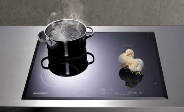 Se calienta solo si hay un determinado tipo de utensilios de cocina de metal (magnético)