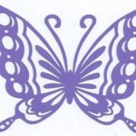 Kağıt kelebekleri kesmek için desenler