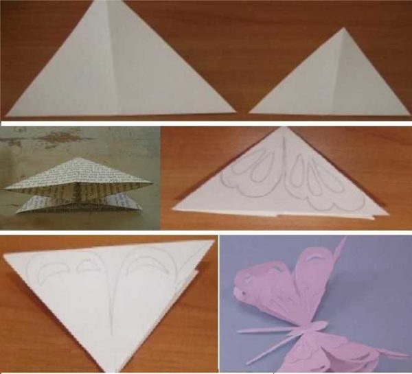 Store papir sommerfugler for dekor