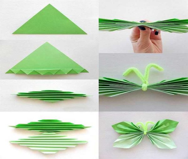 Како направити лептире од папира за зидни декор