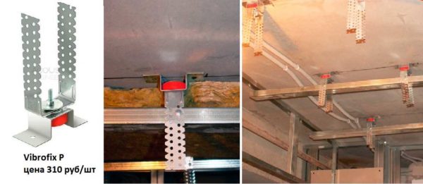 Installatie van een gipsplaatplafondframe om de geluidsisolatie van een appartement te verbeteren