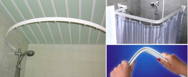 Flexible shower curtain - a handy thing for custom solutions