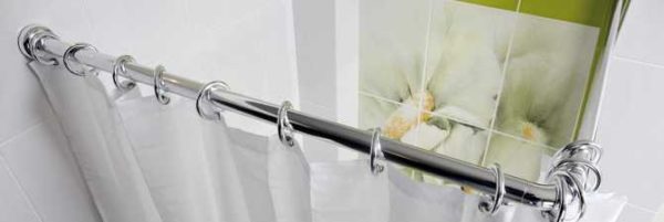 Gardinstång i rostfritt stål för badrum eller dusch