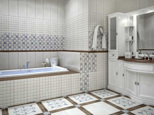 Tiles for a small bathroom should be light and better - small