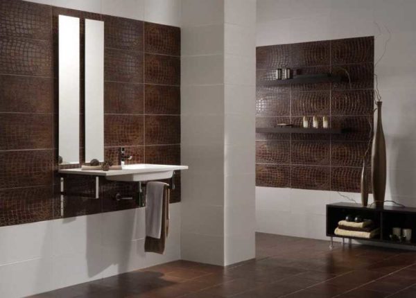 Brown tiles look better in combination with lighter colors