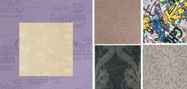 Alguns exemplos de papel de parede não tecido em uma base não tecido