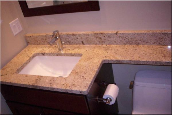 Bathroom countertop under the sink for small bathrooms