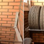Prateleira de armazenamento de pneus - ótima garagem caseira