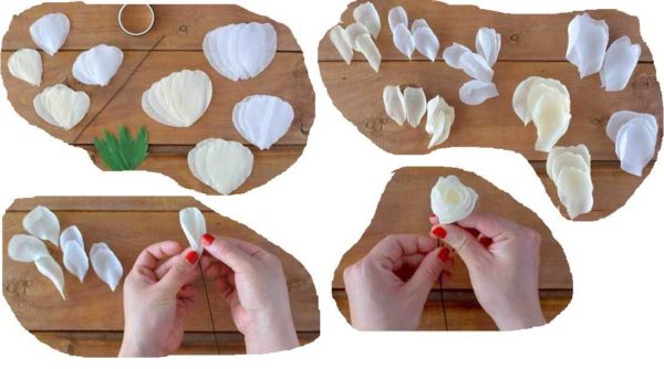 Bricolaje flores de papel corrugado: hacer una rosa