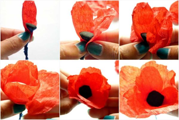 Събираме цветя от гофрирана хартия със собствените си ръце