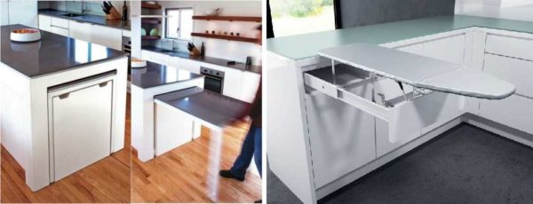زيادة مساحة الطاولة القابلة للاستخدام في المطبخ