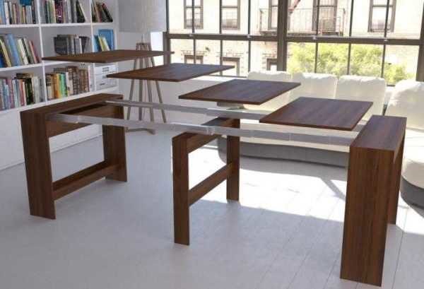 Mesa de console - uma visão conveniente de uma mesa dobrável