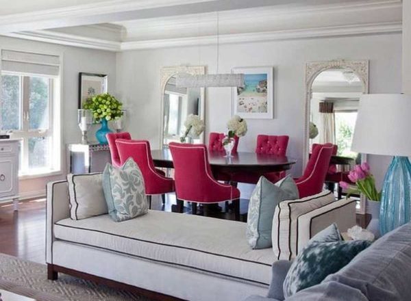 Kombinovaný obývací pokoj a obývací pokoj - zohledněny všechny barvy
