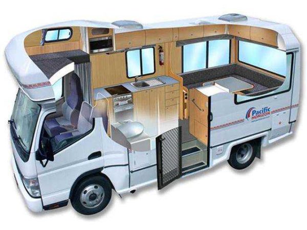 Xe van du lịch có thể có các thiết bị và vật liệu trám răng khác nhau
