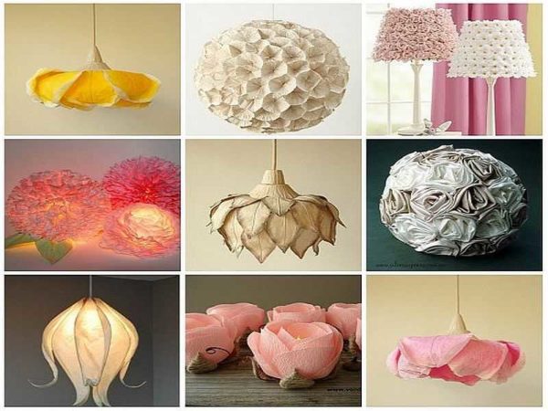 A házi készítésű lámpaernyők sokféle formával és anyaggal lenyűgöznek