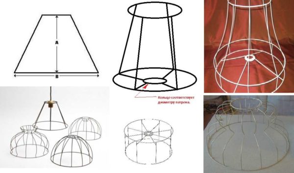 Shades of lampshades that you can make with your own hands from wire