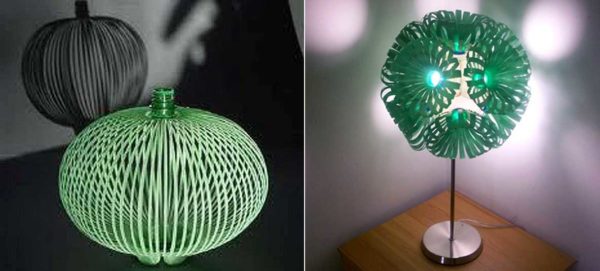 Lampshades from plastic bottles
