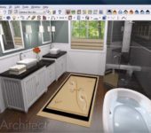 O software de design de interiores Chief Architect permite que você veja o interior criado em uma imagem 3D tridimensional
